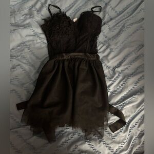 📦Divided Lace bodysuit dress